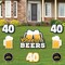 Big Dot of Happiness Cheers and Beers to 40 Years - Yard Sign and Outdoor Lawn Decorations - 40th Birthday Party Yard Signs - Set of 8
